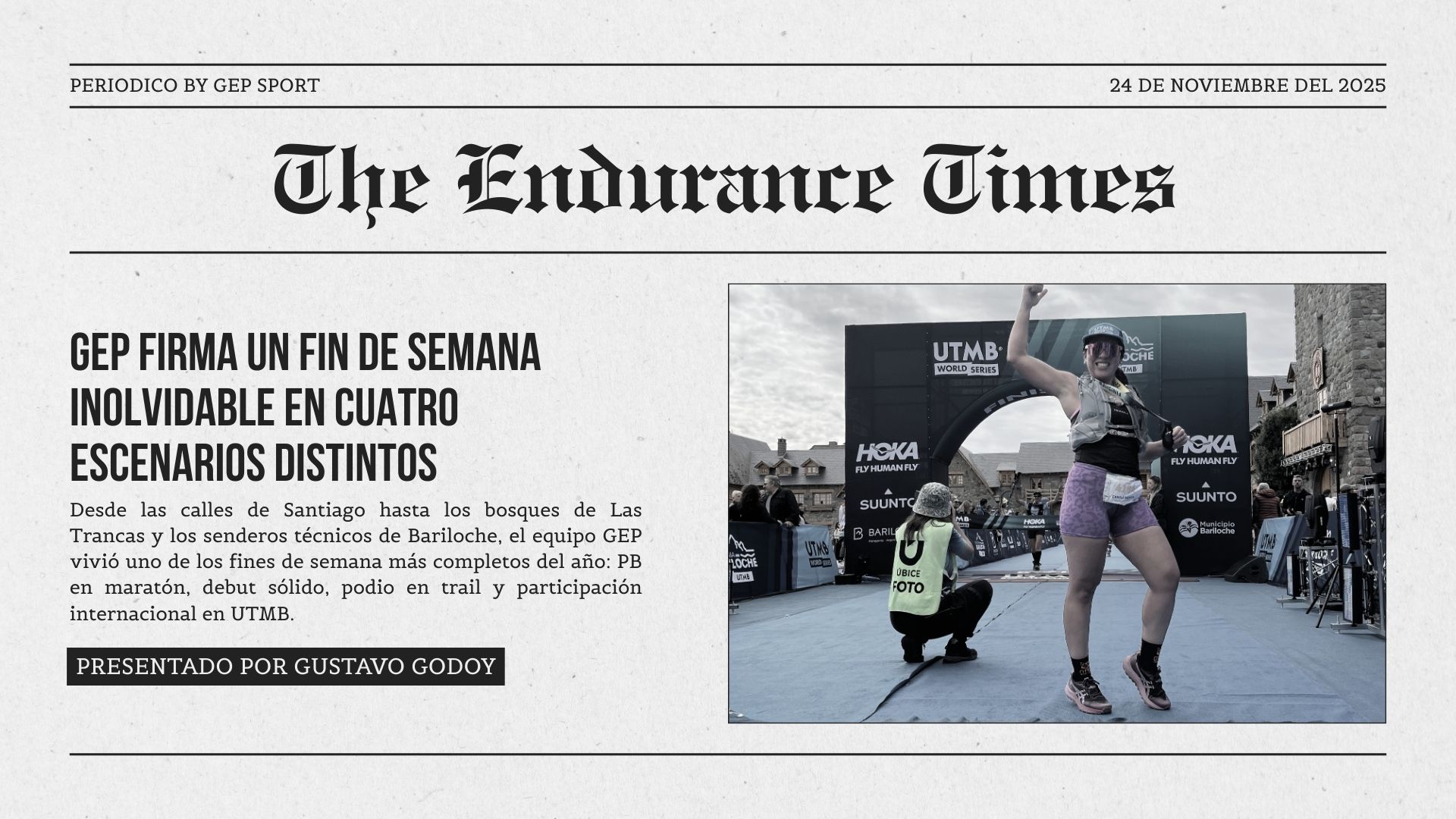 GEP presente en Bariloche by UTMB, GTVUT y FEDACHI