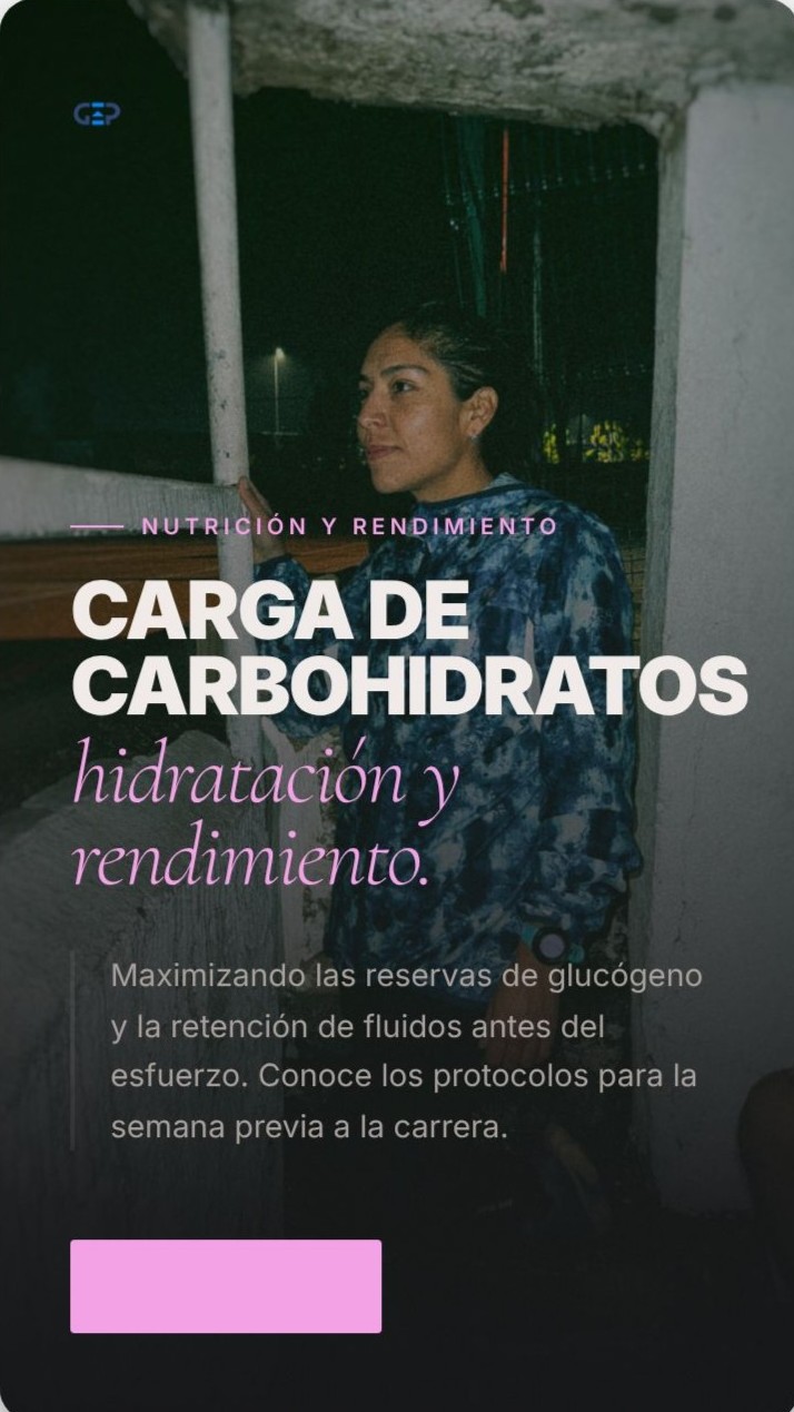 Tarjeta Instagram Story - Carga de carbohidratos