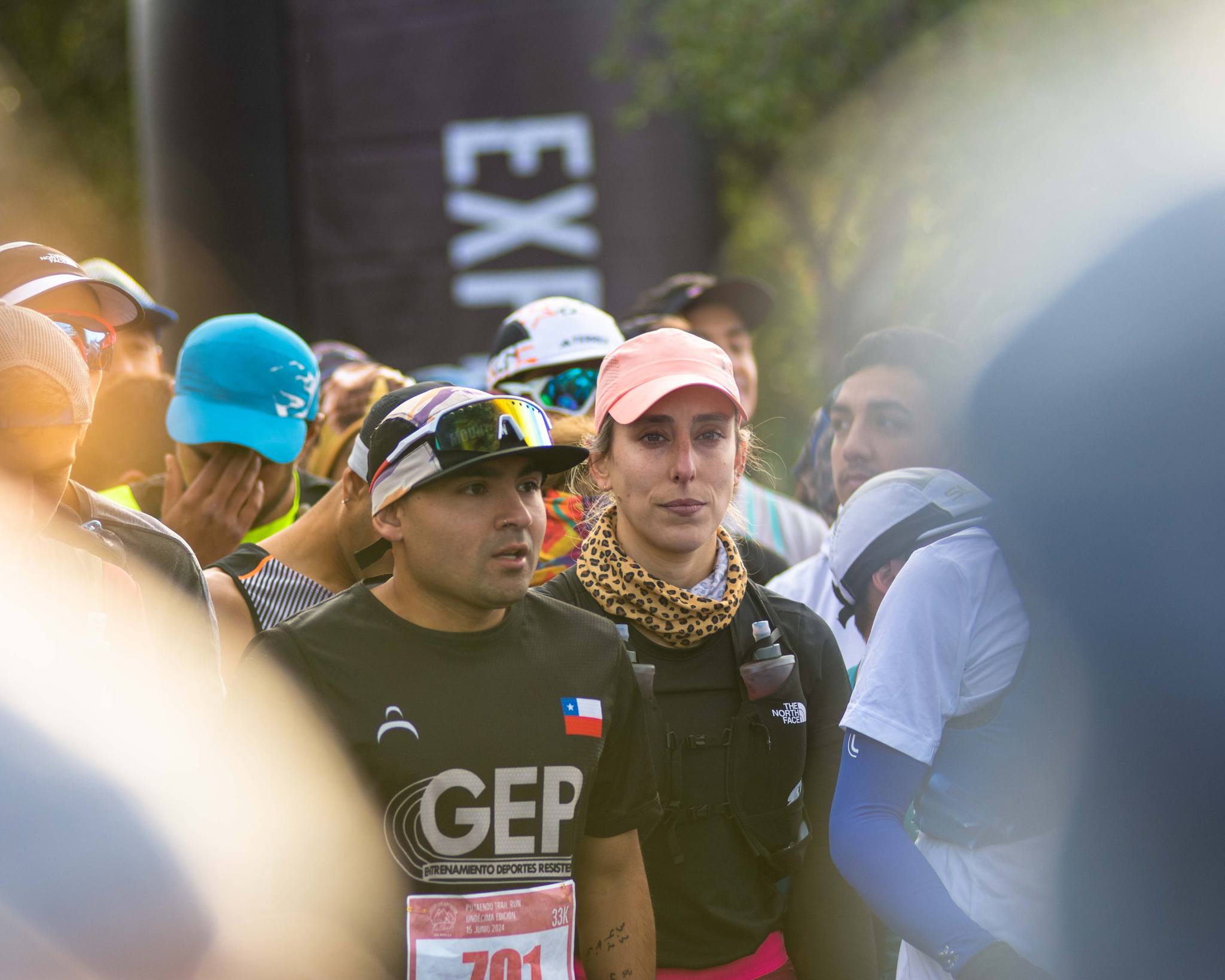Gustavo Godoy segundos antes de la largada — Maratón de Santiago 2025