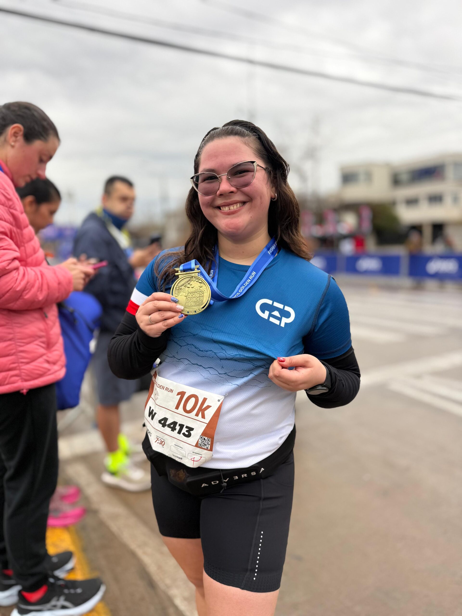 Francisca Merino luego de completar los 10K de la ASICS Golden Run